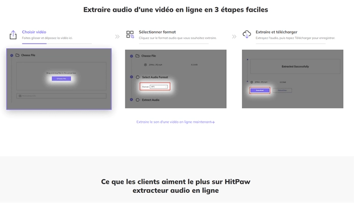 3 etapes pour extraire audio video