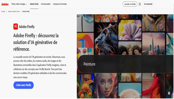 Adobe Expres IA mise en page
