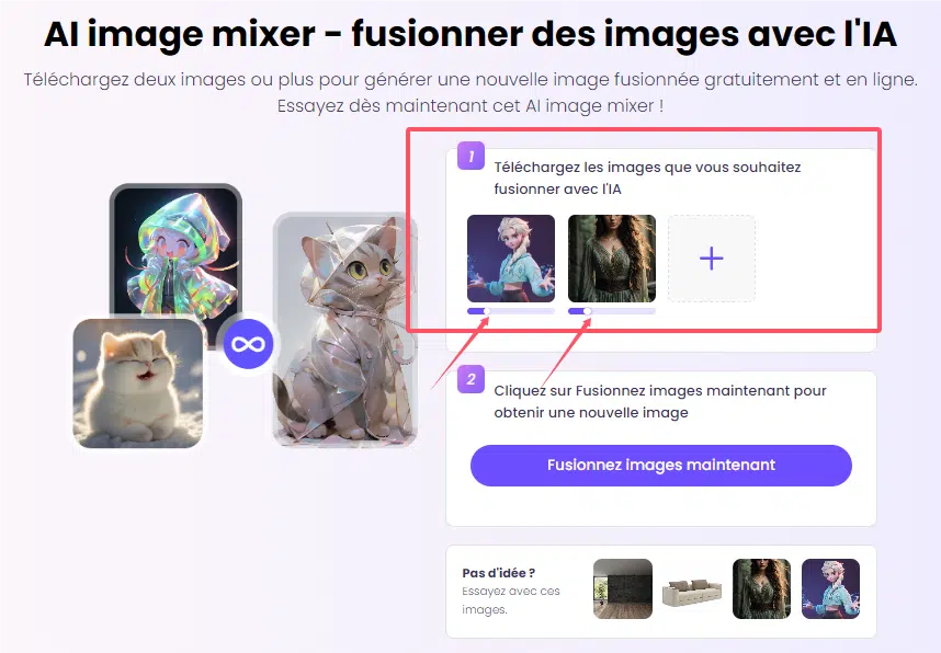 ai image mixer  vidnoz trois