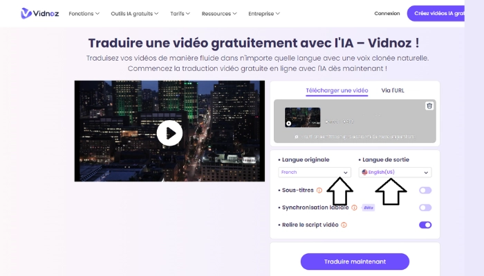 ajouter sous titre tiktok vidnoz