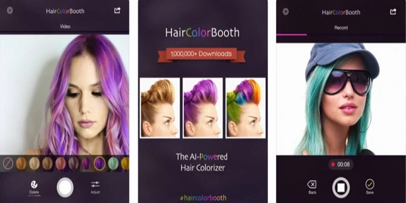 application de couleur de cheveux hair color booth