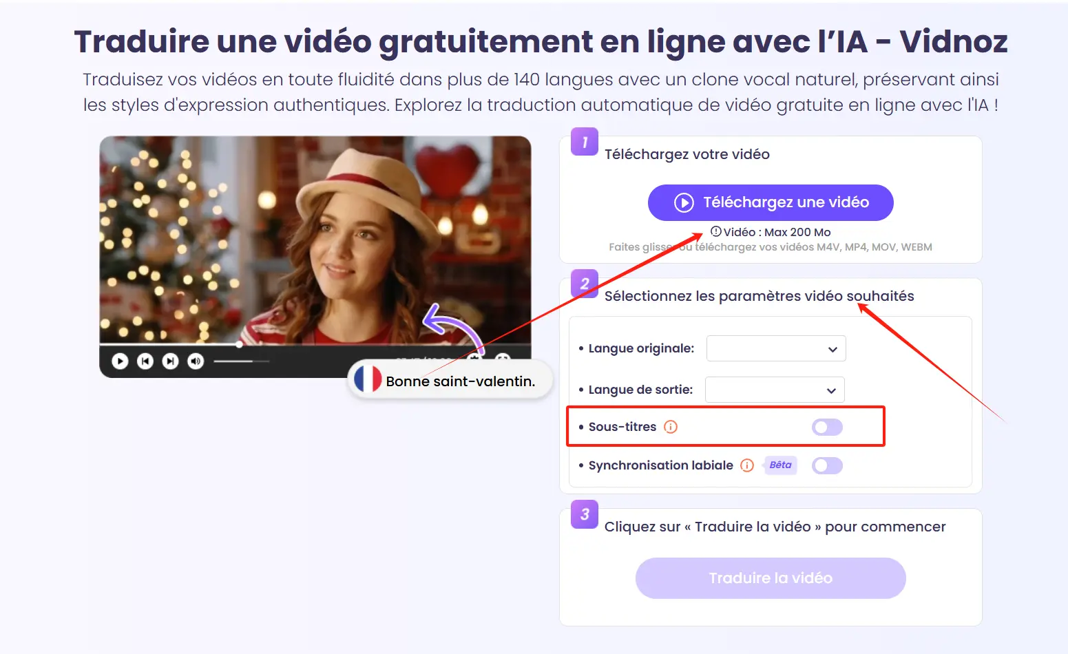 application pour sous titre video