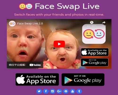 application rigolote visage Face Swap Live