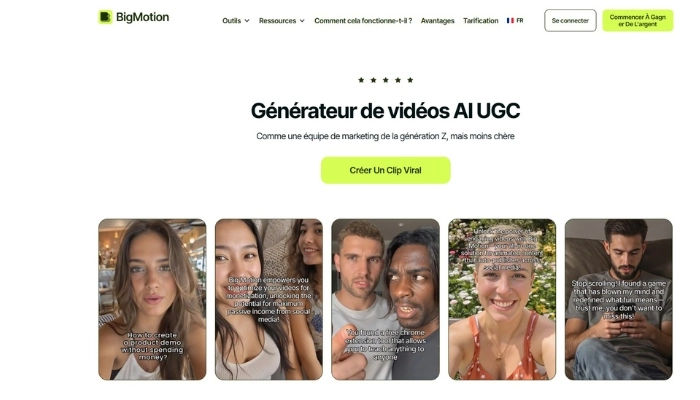 bigmotion generateur de video ugc ia