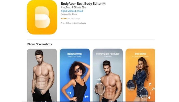 BodyApp ia muscle