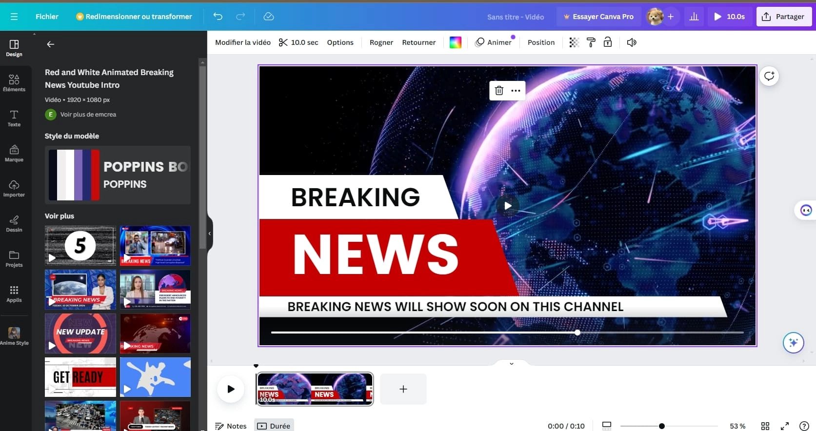 breaking news canva