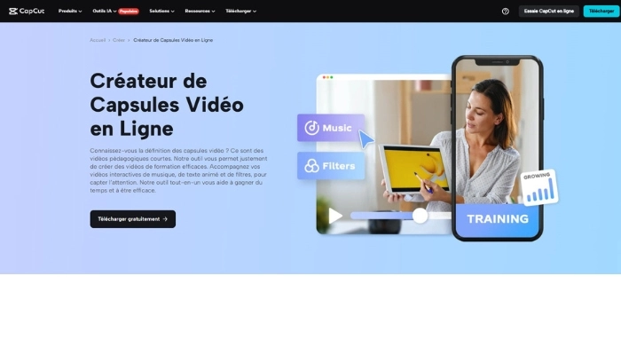 capcut createur de capsules video en ligne