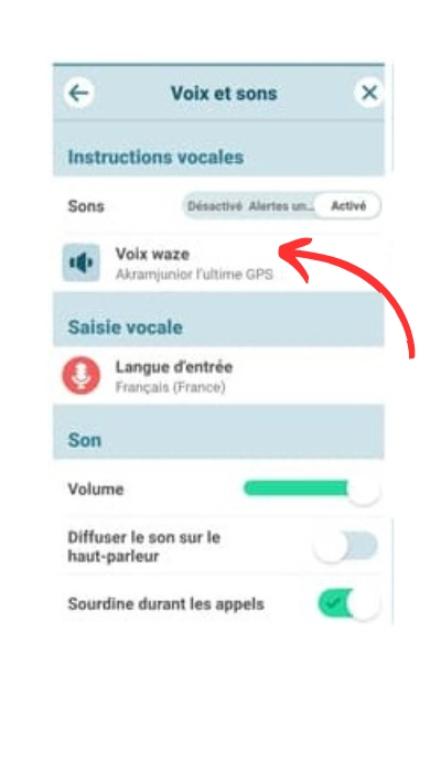 changer la voix sur waze etape 4