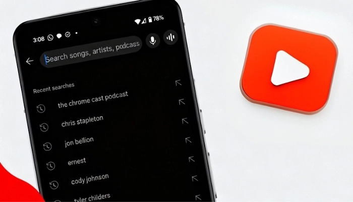 chercher une chanson en fredonnant youtube music