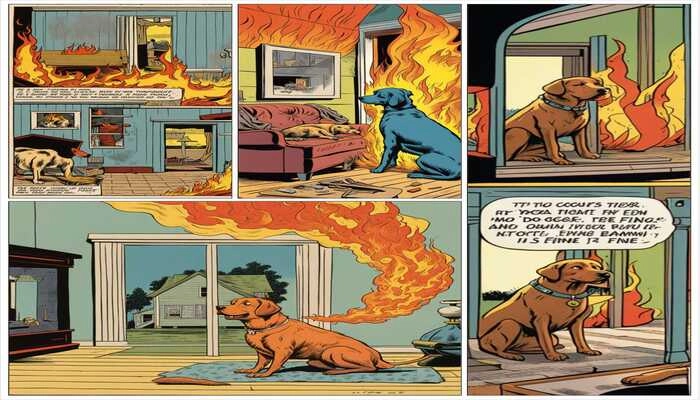 chien dans une maison AI comic factory