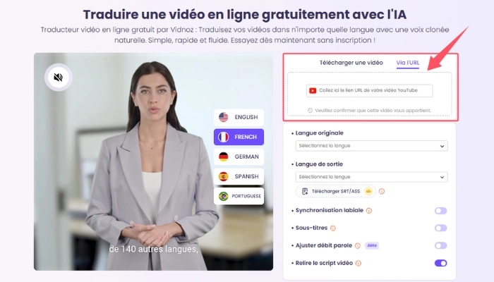 comment changer la langue de la video