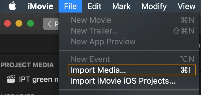 Comment couper une vidéo sur Mac - Importer un média sur Mac