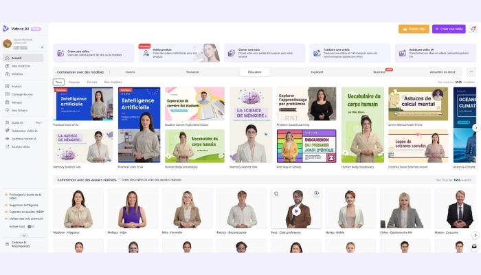 comment creer quiz video avec vidnoz