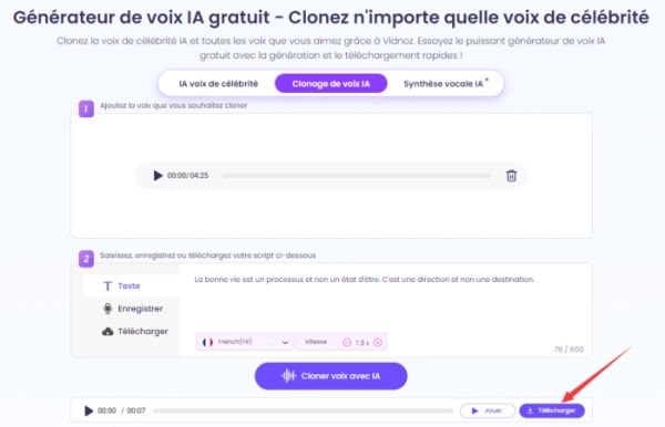 comment faire une imitation de voix ia de michael jackson avec vidnoz