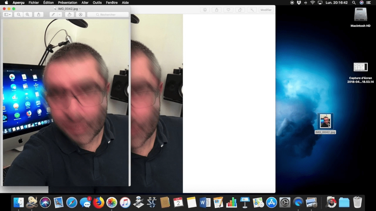 comment flouter un visage sur une photo mac