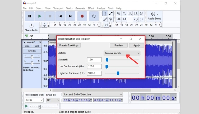 comment separer la voix de musique avec audacity