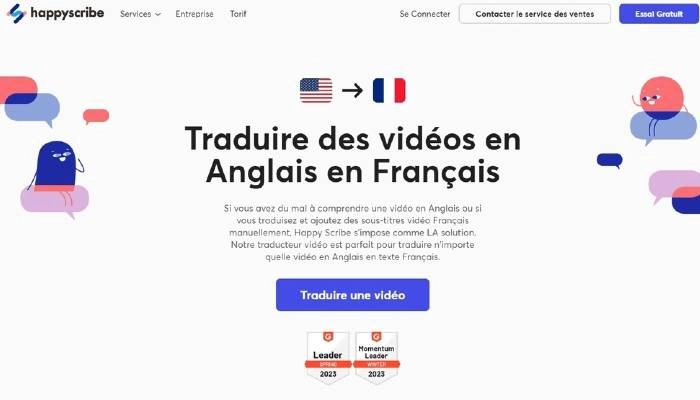 comment traduire un film anglais en francais avec happyscribe