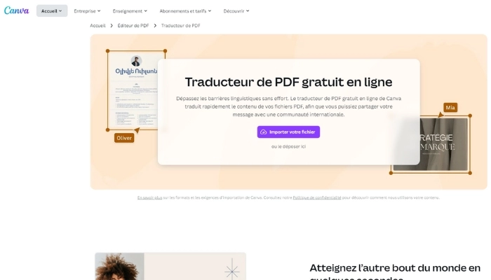 comment traduire un pdf avec canva