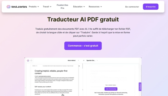 comment traduire un pdf avec textcortex