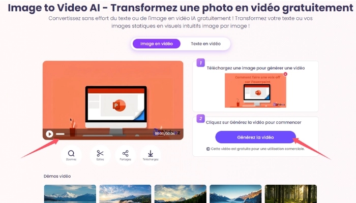 comment transformer une photo en vidéo avec vidnoz image to video ai