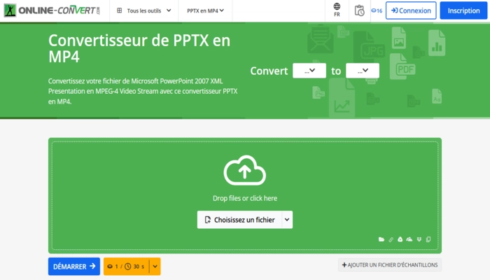 convertir powerpoint en video gratuit online convert
