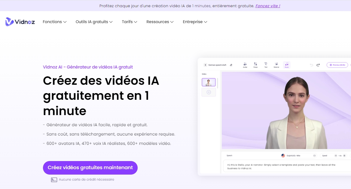 convertisseur de blog en video vidinoz ai