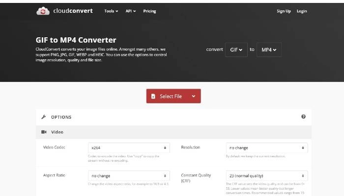 convertisseur gif mp4 cloudconvert