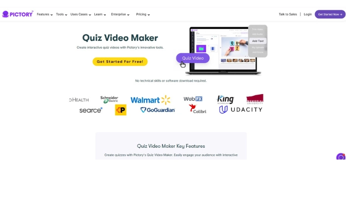 creer des quiz video avec pictory