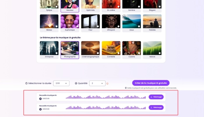 creer melodie pour mariage avec vidnoz