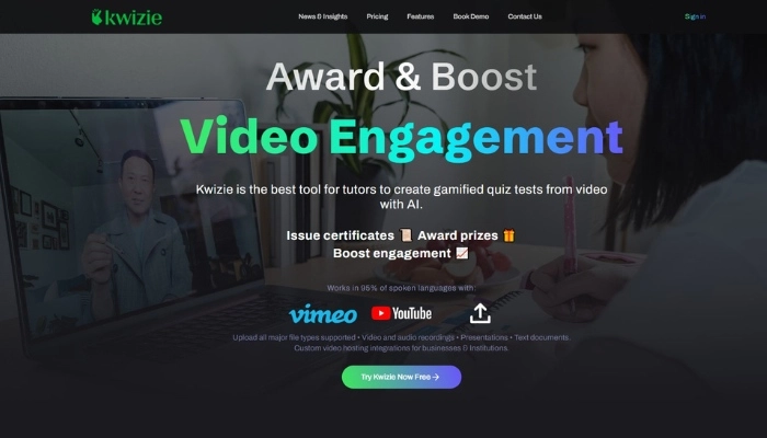 creer quiz video avec kwizie