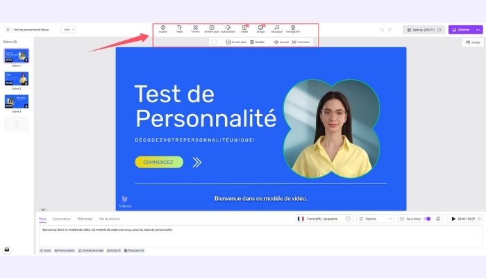 creer quiz video avec vidnoz ai