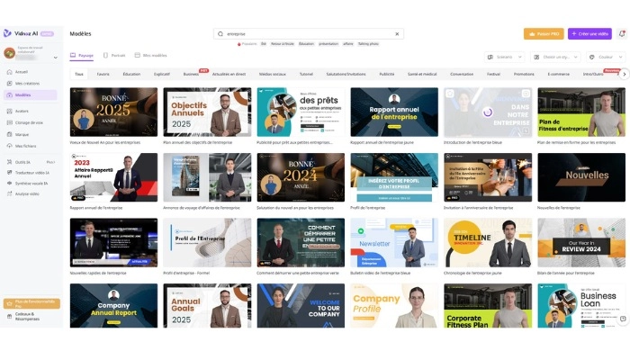 creer video corporate avec vidnoz ai