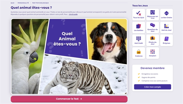 culture quiz quel animal je suis