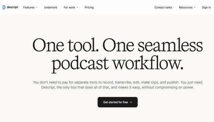 Descript ia podcast cours