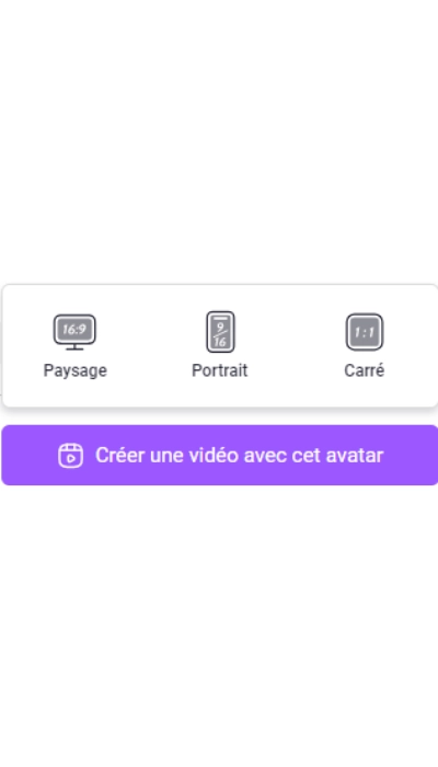 differents formats video avatar qui utilise la technologie eye contact ai