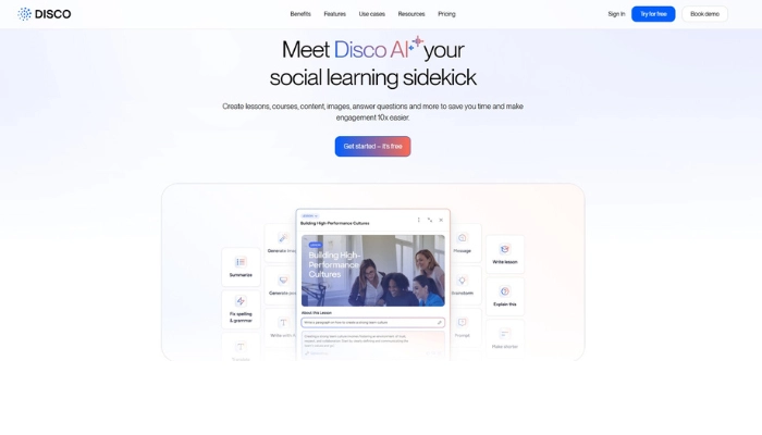 disco ai pour creer des cours gratuits