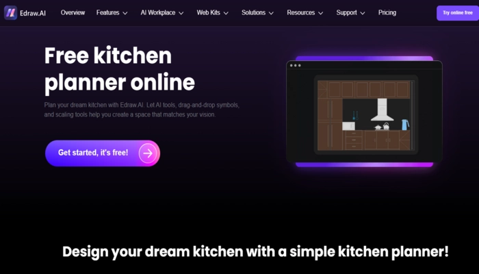 Edraw.AI ia conception cuisine