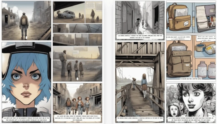 Exemple AI comic generator