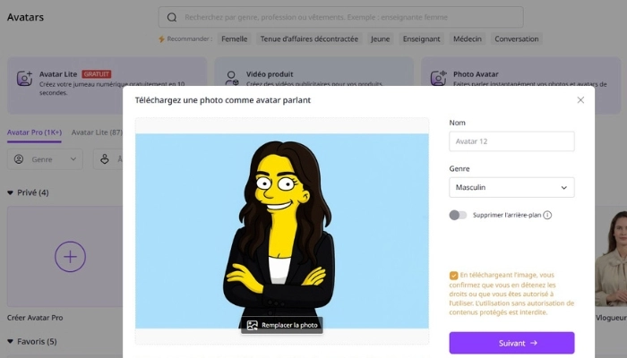 faire parler le personnage simpsons avec ia