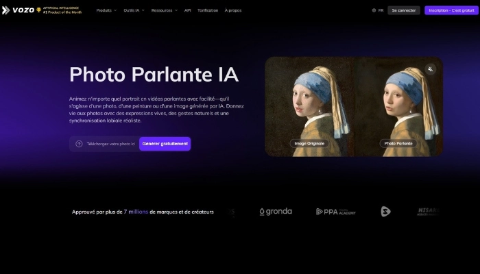 faire parler une photo avec vozo ai