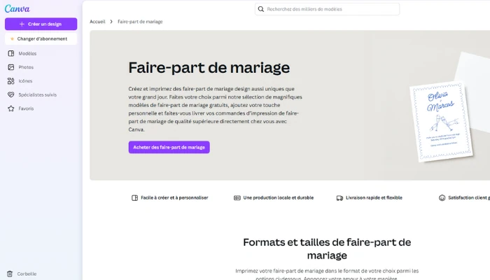 faire part pour mariage gratuit