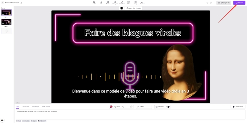 faire une video drole avec createur de video drole IA de vidnoz