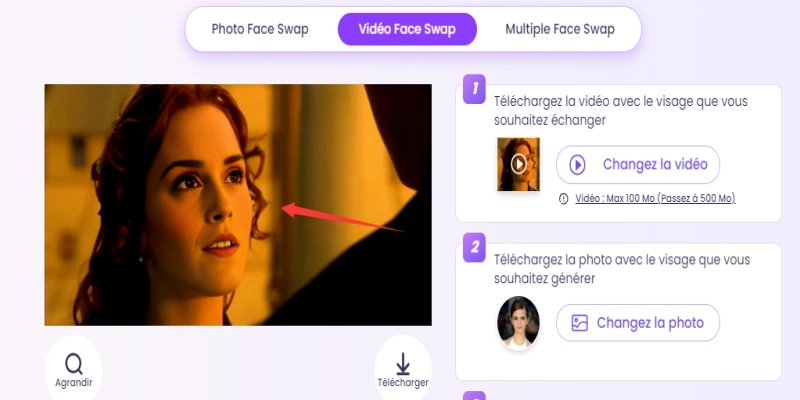 faire une video drole avec video face swapper de vidnoz