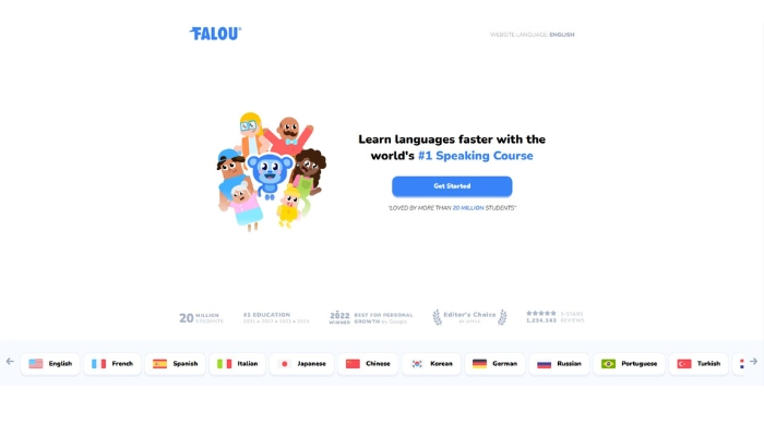 falou meilleure application ia pour apprendre anglais et autres langues