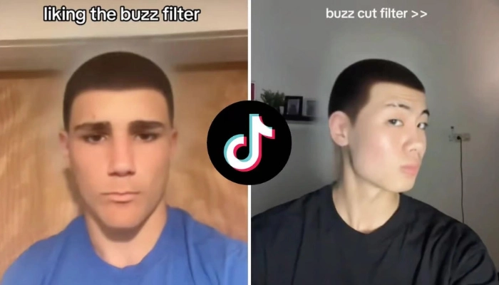 filtre buzz cut avec tiktok