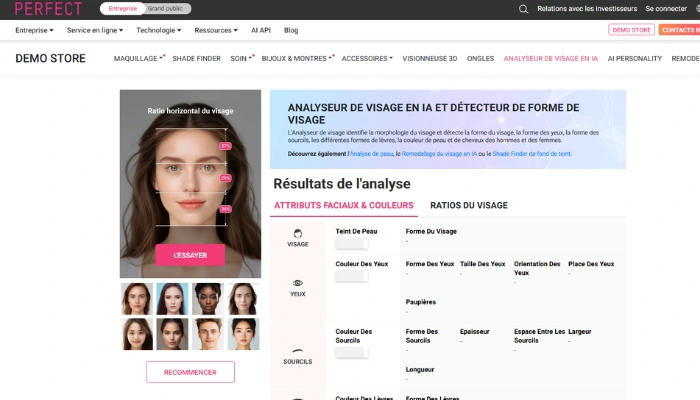 filtre pour savoir sa forme de visage