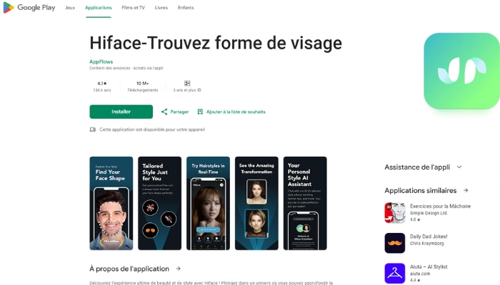 forme visage filtre