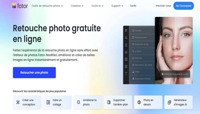 Fotor application gratuite pour superposer des photos