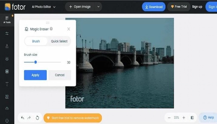 fotor enlever personne sur photo apres