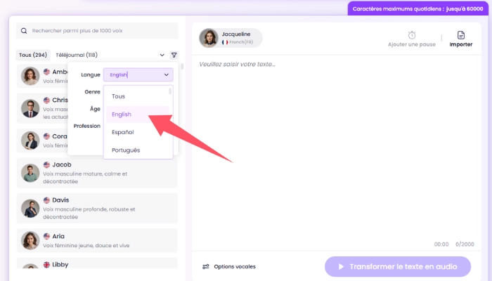 generateur accent ia de vidnoz